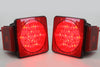 Led fits Pair Trailer Square Tail Light under 80" & 8 Red & Amber Side Marker Lights
