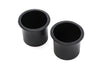 2017 fits Jeep Compass Rear Seat Cup Holder Inserts Black Plastic Liners qty 2