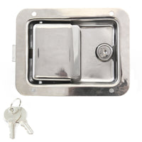 Stainless fits Door Lock Trailer Toolbox RV Handle Latch Large 5.5" 4.25" Paddle Key