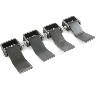 QTY 4 Steel Strap Style Long Leaf Hinge with Grease Zerk Fitting Weld-on Heavy Duty Greaseable Trailer Truck Body Gate Door Hinge