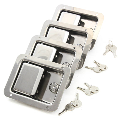4 fits Stainless Door Lock Trailer Toolbox RV Handle Latch Large 5.5