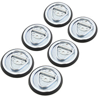 6 fits Surface Mount D Rope Ring 1/4" Tie Down Truck Trailer Cargo Van Point 4" Round
