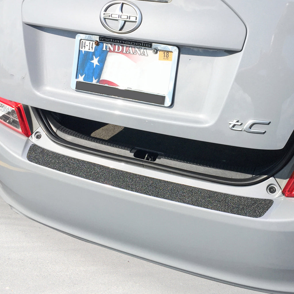 2012 fits Toyota Scion tC Rear Bumper Scuff Scratch Protector 1pc Shield Black Paint Cover Peel and Stick Install