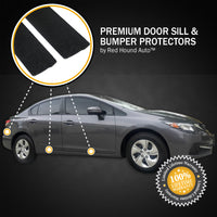 2009 fits Honda Accord Sedan 5pc 4 Door Sill Step Protector Bumper Threshold Shield