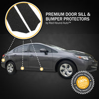 2015 fits Honda Civic 7pc Door Sill Step Protector Bumper Threshold Shield Pads