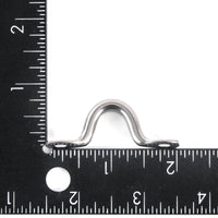 Stainless fits Steel 316 Oblong Pad Eye Strap Wire Plate Bimini Staple Ring Hook 5mm
