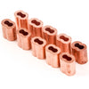 1/8" fits Copper Wire Rope and Cable Line End Double Barrel Ferrule - Qty 10