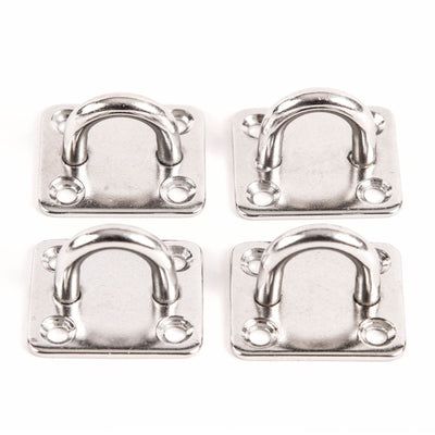 4 fits Stainless Steel 316 6mm Square Eye Plates 1/4