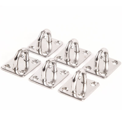 6 fits Stainless Steel 316 6mm Square Eye Plates 1/4