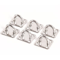 6 fits Stainless Steel 316 6mm Square Eye Plates 1/4" Marine SS Pad Boat Rigging