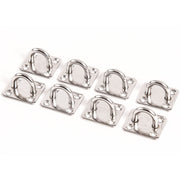 8 fits Stainless Steel 316 6mm Square Eye Plates 1/4" Marine SS Pad Boat Rigging