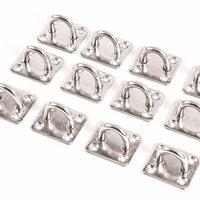 12 fits Stainless Steel 316 6mm Square Eye Plates 1/4" Marine SS Pad Boat Rigging