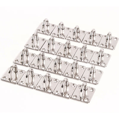 20 fits Stainless Steel 316 6mm Square Eye Plates 1/4