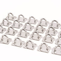 24 fits Stainless Steel 316 6mm Square Eye Plates 1/4" Marine SS Pad Boat Rigging