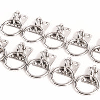 10 fits Stainless Steel 6mm Square Eye Plates w Ring 1/4" Marine 316 SS Boat Rigging