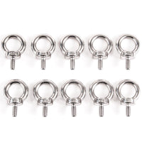 10 fits Stainless Steel DIN 580 Machine Shoulder Lifting Eye Bolt M6 316SS Marine 6mm