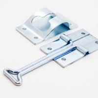 4" fits Inch Metal T-Style Door Holder Entry Door Catch fits RV Trailer Camper Exterior Door Hold Hook & Keeper Hardware Zinc Plated Steel