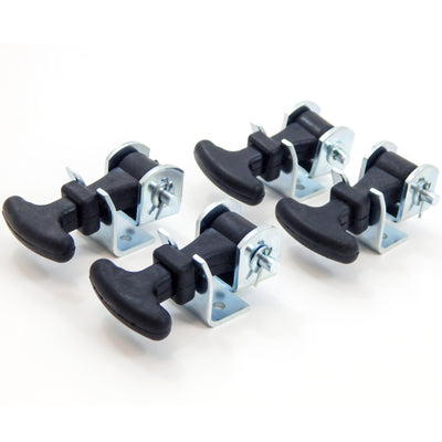 4 fits Pack Rubber Hood Latch + Catch Hold-Down Kit 2.5