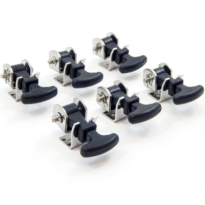 6 fits Pack Rubber Hood Latch + Catch Hold-Down Kit 2.5