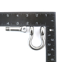 2 fits Stainless Steel 3/8 Inch 9.5mm Anchor Shackle Bow Pin Chain Ring 2000 Pound