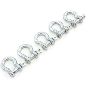 5 fits Pak 3/8 10mm Galvanized D Ring Shackle .75 Ton Boat Marine Anchor Screw Pin