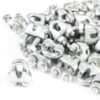 100 fits Galvanized Zinc Plated Wire Rope Clip Clamp Chain 3/16 Inch M& 7mm