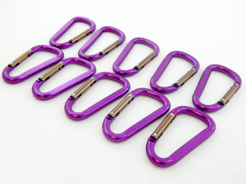 Aluminum fits 5/16 Inch Spring Snap Quick Safety Link Carabiner Hook Clip - Lot of 10