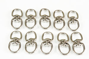 10 fits Silver Double Key Ring Snap Bolt Trigger Clip 100# Flag 3/4 In Key Ring Hook