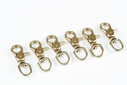 6 fits Round Eye Trigger Quick Snap Silver 1/2 Inch Hook Leash Purse Key Ring Belt