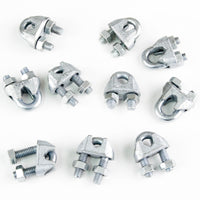 10 fits Galvanized Zinc Plated Wire Rope Clip Clamp Chain 5/16 Inch 9mm m9