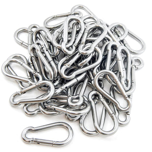 50 fits Steel Spring Snap Quick Link Carabiner Hook Clip 4" Long Light Duty 3/8" thick 320 Pound