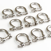 10 fits Stainless Steel 5/16 Inch 7.9mm Anchor Shackle Bow Pin Chain Ring 1400 Pound