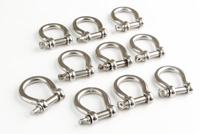 10 fits Stainless Steel 5/16 Inch 7.9mm Anchor Shackle Bow Pin Chain Ring 1400 Pound