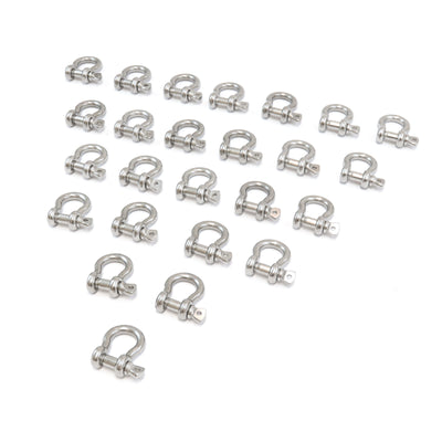 25 fits Stainless Steel 3/8 Inch 9.5mm Anchor Shackle Bow Pin Chain Ring 2000 Pound