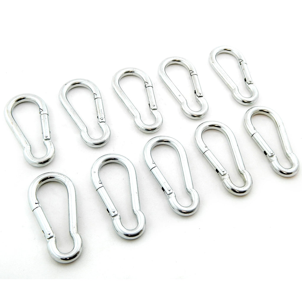 10 fits Steel Spring Snap Quick Link Carabiner Hook Clip 3.5" Long Light Duty 3/8" thick 200 Pound