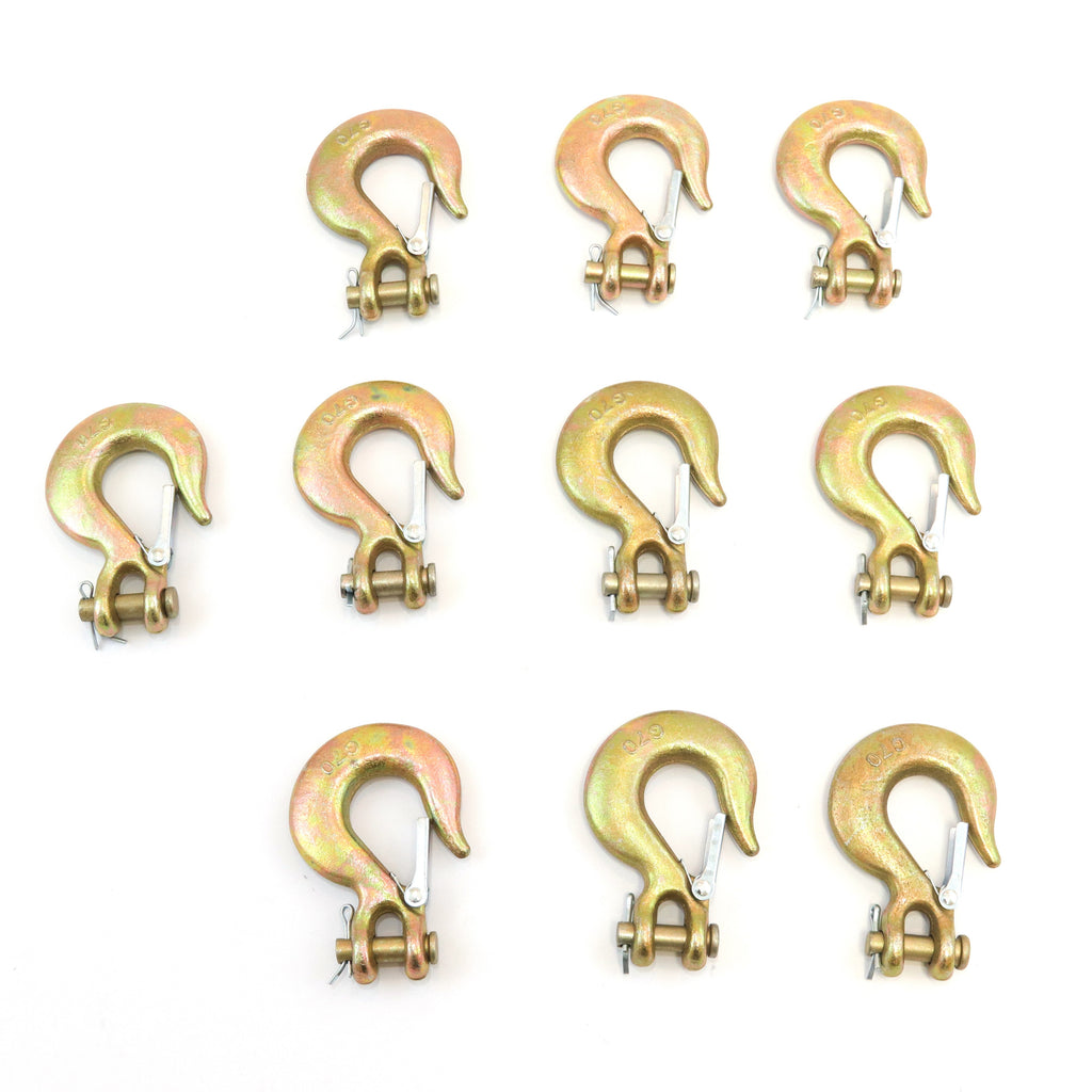 (10) fits Forged 1/4" Clevis Slip Hooks with Latches - Grade 70