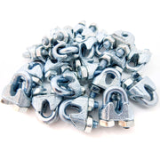 20 fits NEW Malleable Zinc Wire Rope Cable Clips, 3/16"