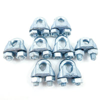 8 fits NEW Malleable Zinc Wire Rope Cable Clips, 1/4"