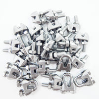 25 fits - Malleable Galvanized Wire Rope Cable Clips 3/16" - 5mm Premium Brand New