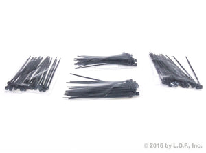 100-Pack fits Heavy Duty 4" (18lbs) Zip Cable Tie Down Strap Wire Uv Black Nylon Wrap