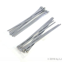 20-Pack fits Heavy Duty 8" Stainless Steel Exhaust Strap Wrap Coated Locking Zip Cable Ties