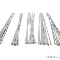 50-Pack fits Heavy Duty 15.7" (115lbs) Stainless Steel Exhaust Locking Zip Cable Ties