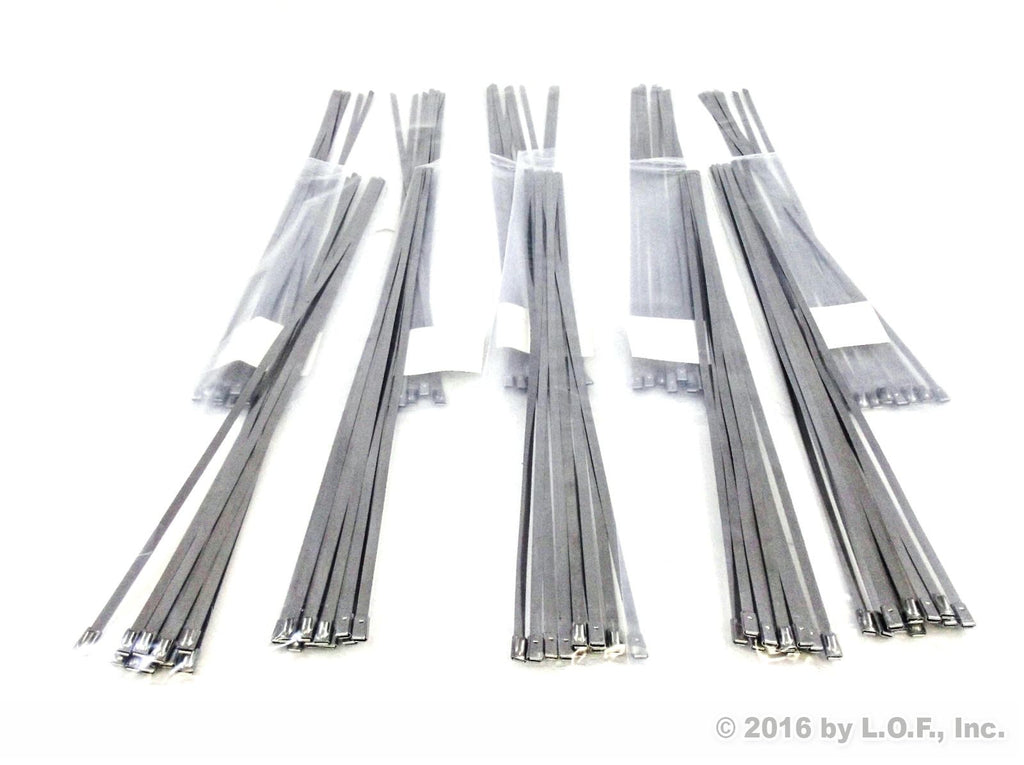 100-Pack fits Heavy Duty 15.7" (115lbs) Stainless Steel Exhaust Locking Zip Cable Ties