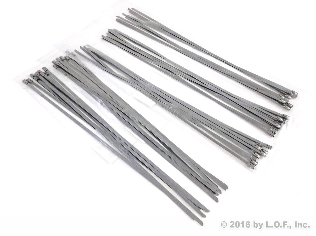 50-Pack fits Heavy Duty 14" (115lbs) Stainless Steel Exhaust Locking Zip Cable Ties