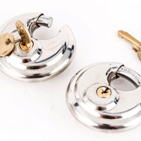 12 Armor Disc Padlock Trailer Brass Cylinder Storage Locks Stainless Keyed Same