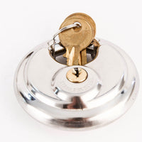 2-3/4" 70mm Stainless Disc Padlock Shackle Trailer Self Storage Single Lock with 2 Keys