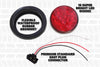 4" fits Round (2) Red 10 LED Stop Turn Tail Light Brake Flush Pair Truck Trailer