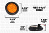 4" fits Round (4) Amber 10 LED Stop Turn Tail Light Brake Flush Truck Trailer 2 Pairs