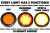 DOT fits Compliant 4" Round (2) Amber 12 LED Stop Turn Tail Light Brake Flush Pair Truck Trailer Universal