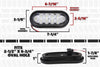 (8) fits 6" Oval Clear LED Reverse Back-up Light Flush Mount Trailer Truck